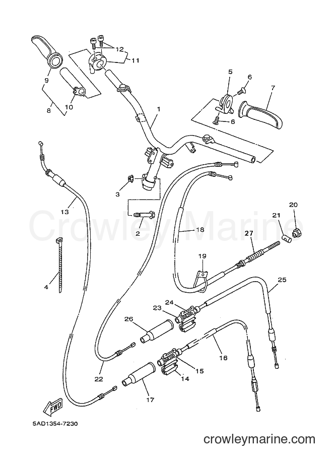 Yamaha Motors YN50 (5BX2) [999] - STEERING HANDLE & CABLE