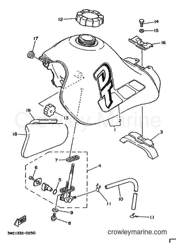 1990 Scooter DT80LC - DT80LC (3WC1) [999] - FUEL TANK