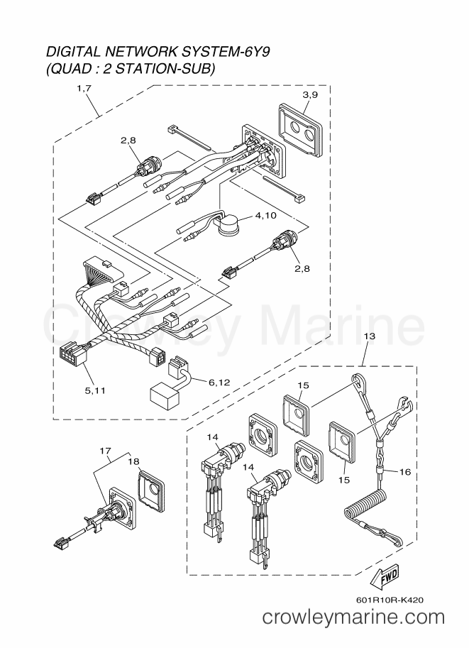 Yamaha Motors RIGGING REMOCON-2011 (601R) [010] - SWITCH & PANEL 17