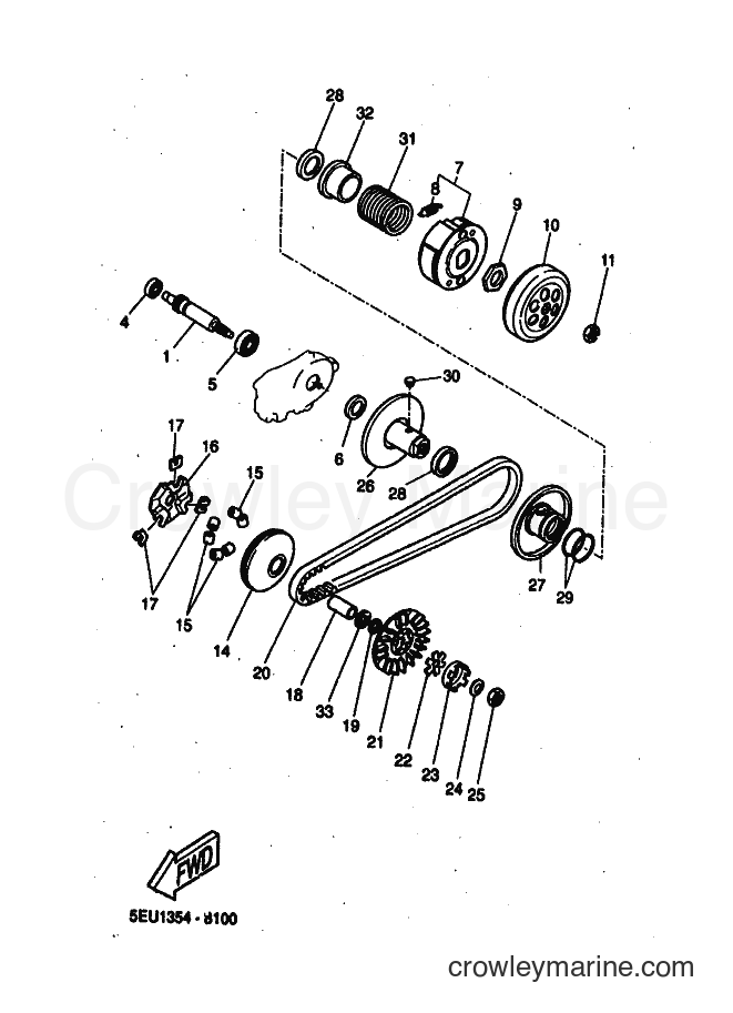 1999 Scooter YH50 - YH50 (5FV2) [010] - CLUTCH