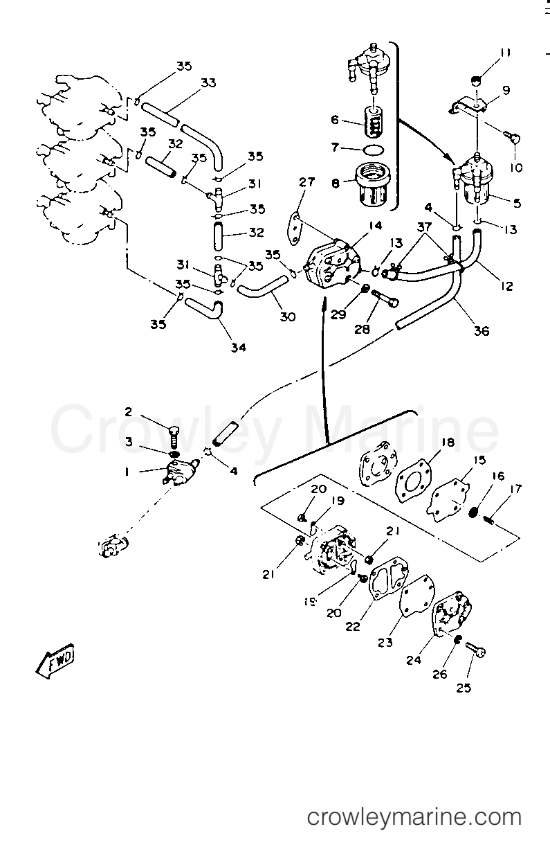 Yamaha Motors 40SD-JD - FUEL SYSTEM