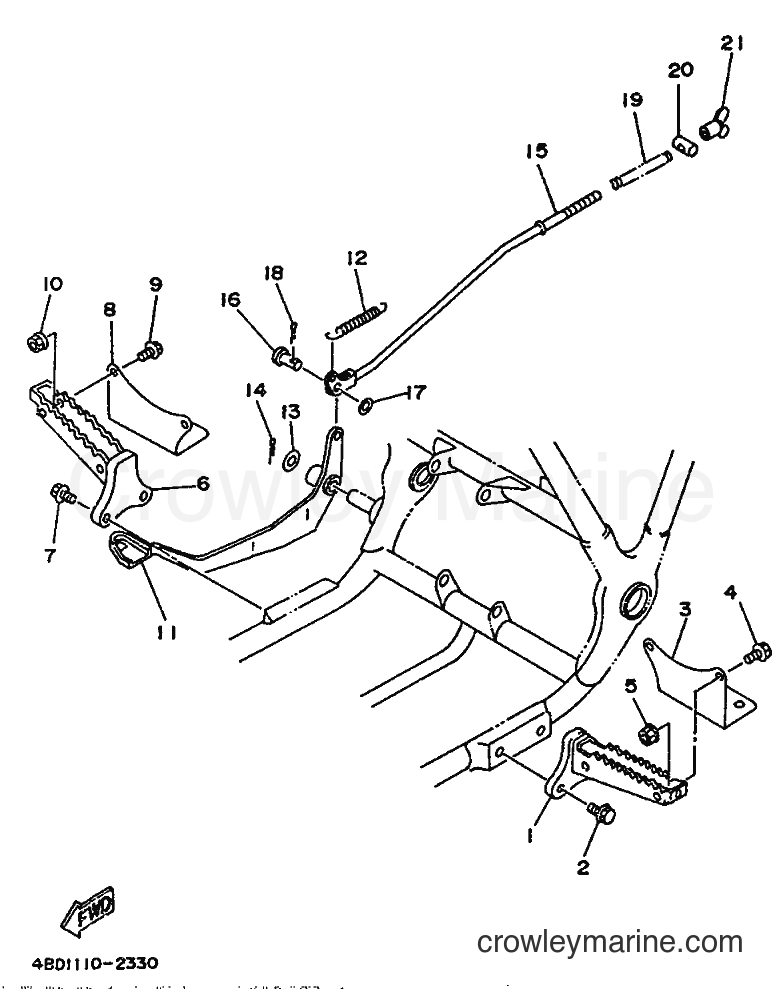 1993 ATV YFB250 - YFB250 (4BD7) [010] - STAND & FOOTREST