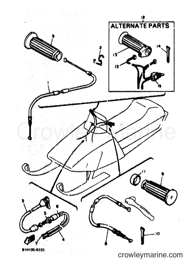 Yamaha Motors PZ480P (87F1) [010] - CONTROL CABLE