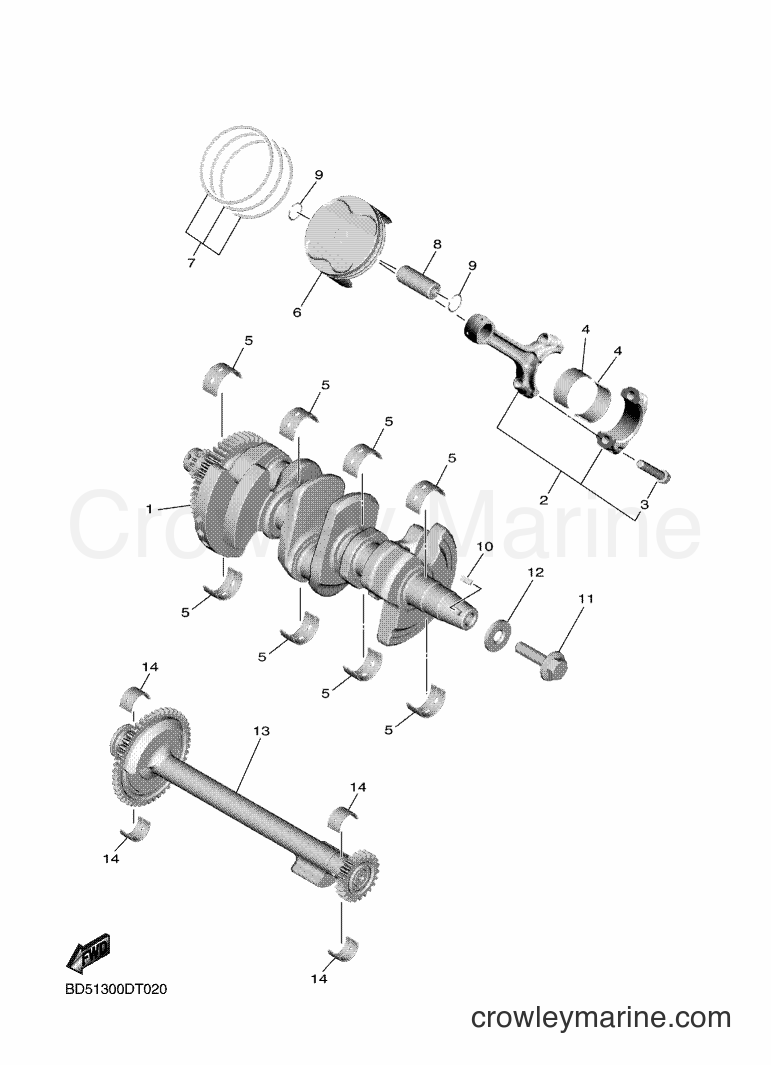 2018 Maxi-Scooter MXT850 - MXT850 (BD51) [050] - CRANKSHAFT & PISTON