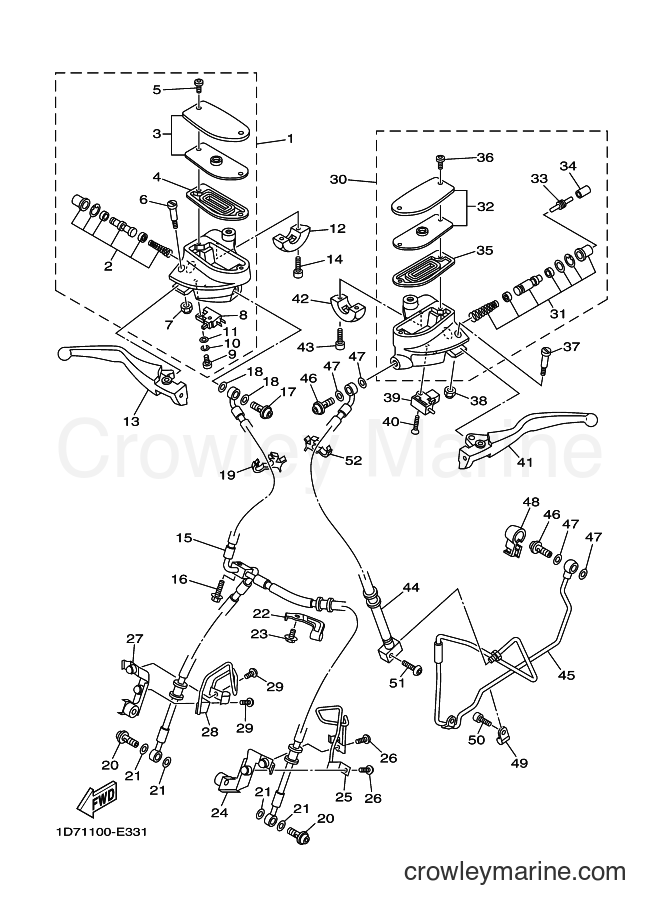 Yamaha Motors XV1900A (5C41) [010] - FRONT MASTER CYLINDER