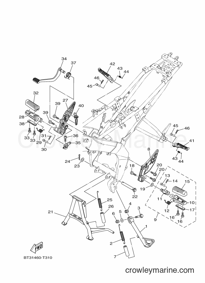 Yamaha Motors VXN155 (BT31) [010] - STAND & FOOTREST
