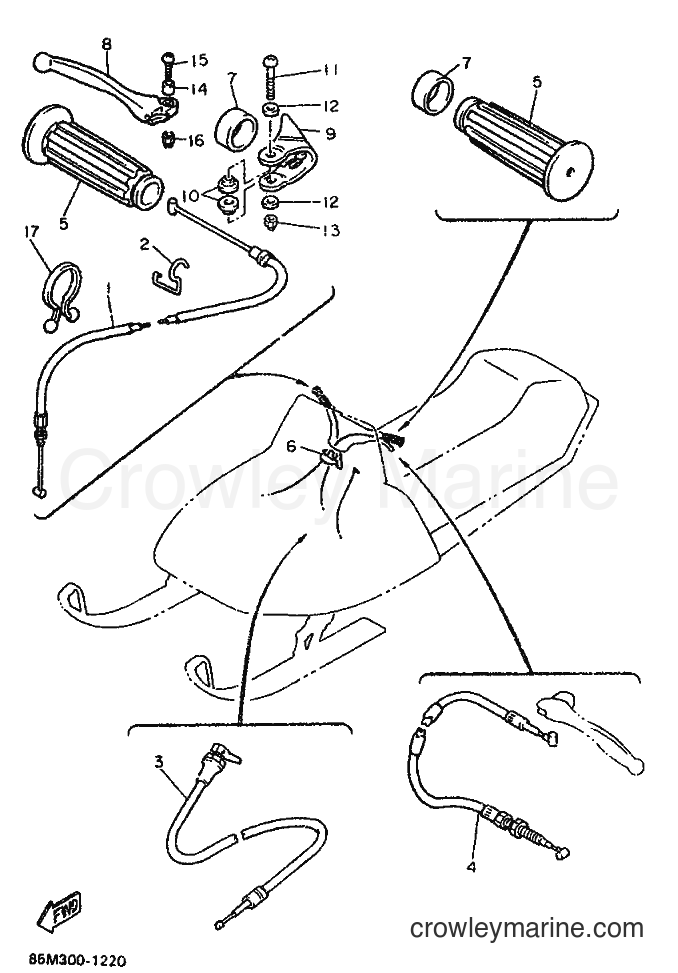 Yamaha Motors CS340 (85M3) [010] - CONTROL CABLE