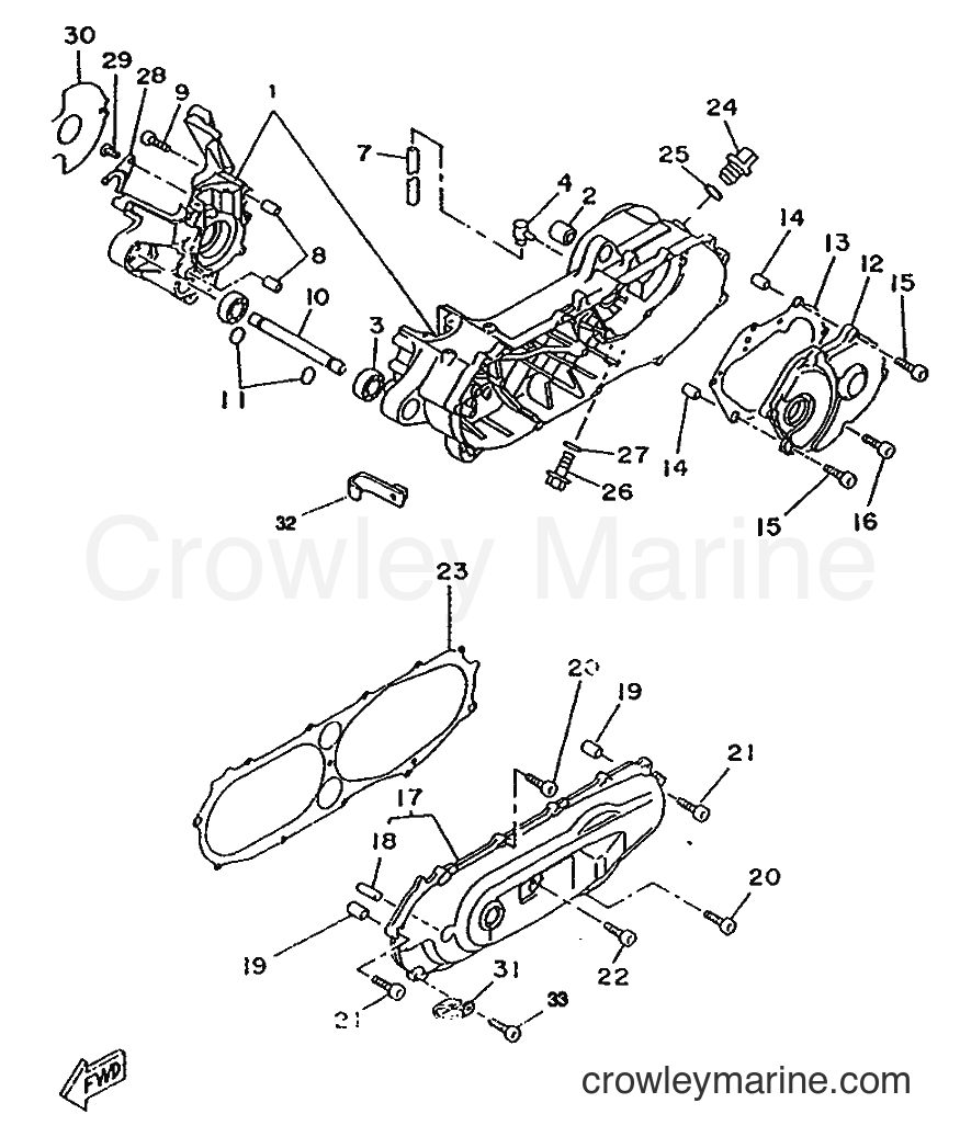 1996 Scooter CW50RSX - CW50RSX (4YC1) [999] - CRANKCASE