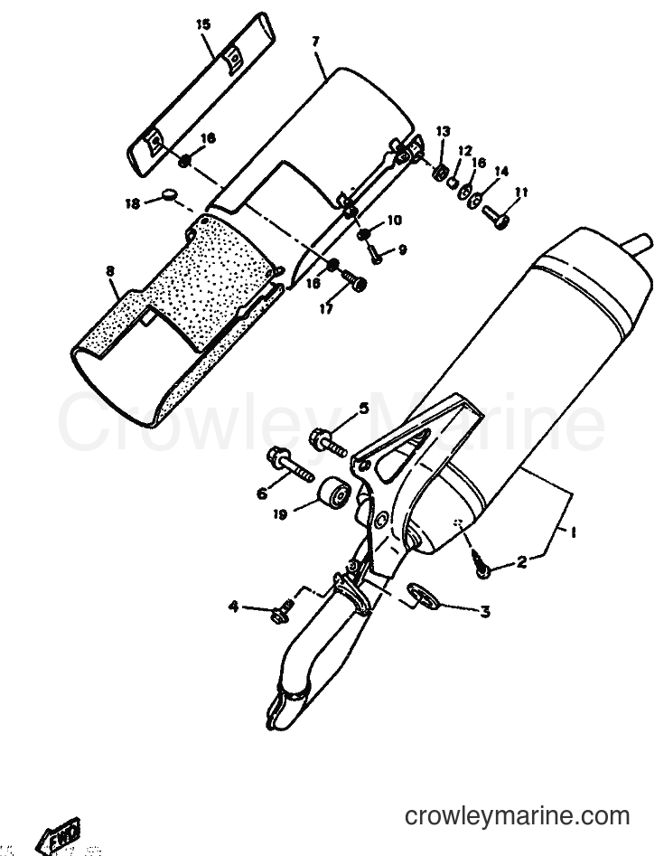 1992 Scooter CW50 - CW50 (4EY1) [999] - EXHAUST