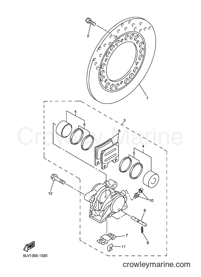 Yamaha Motors FZS1000 (5LVF) [070] - REAR BRAKE CALIPER