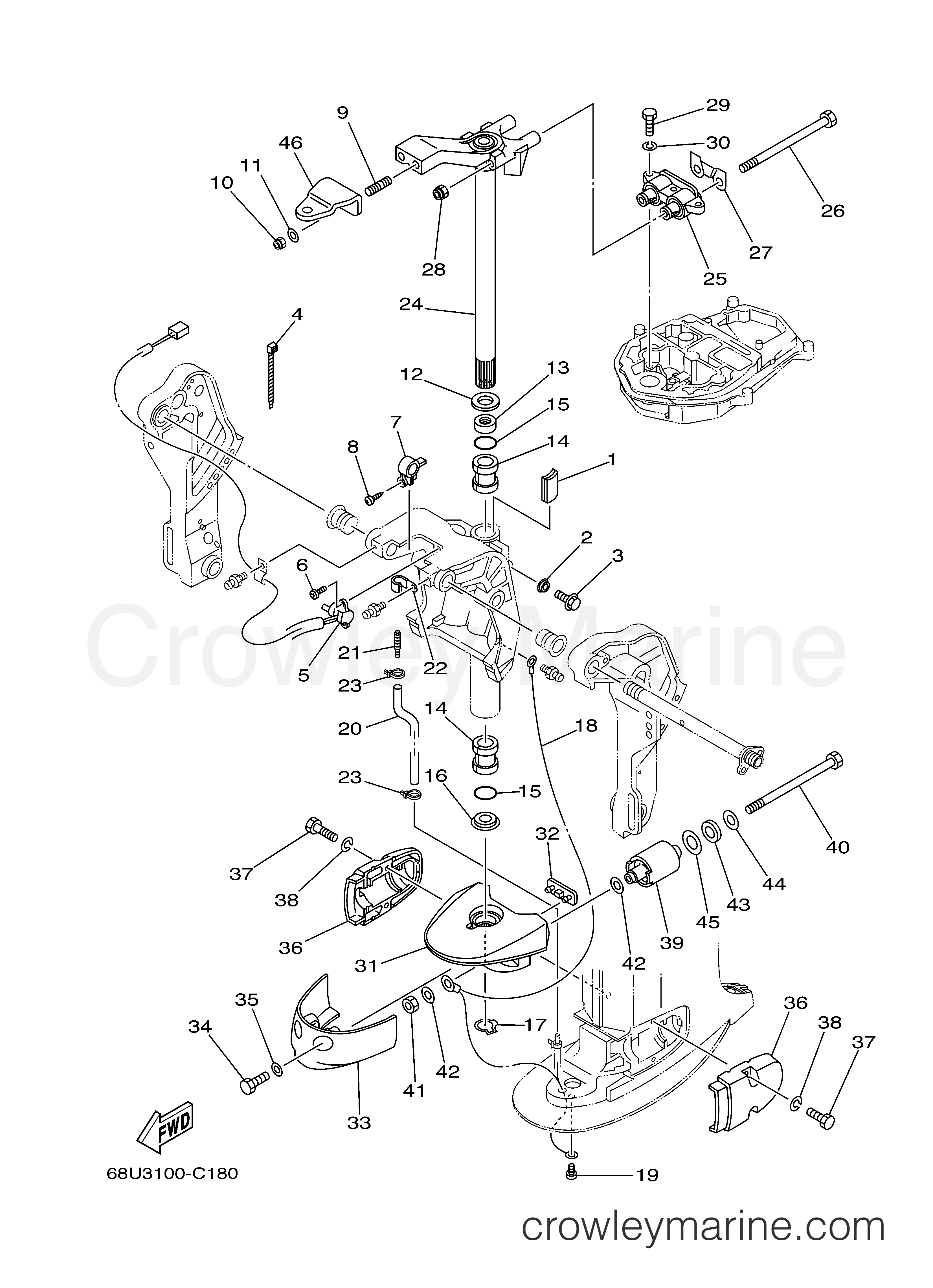 Yamaha Motors T25TLR - BRACKET 2