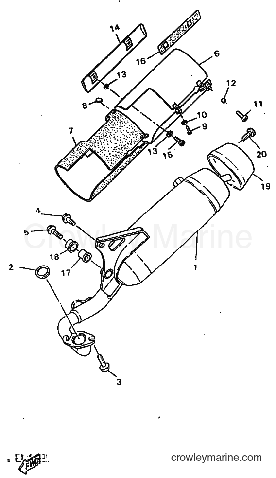 1997 Scooter YQ50 - YQ50 (5DN1) [999] - EXHAUST