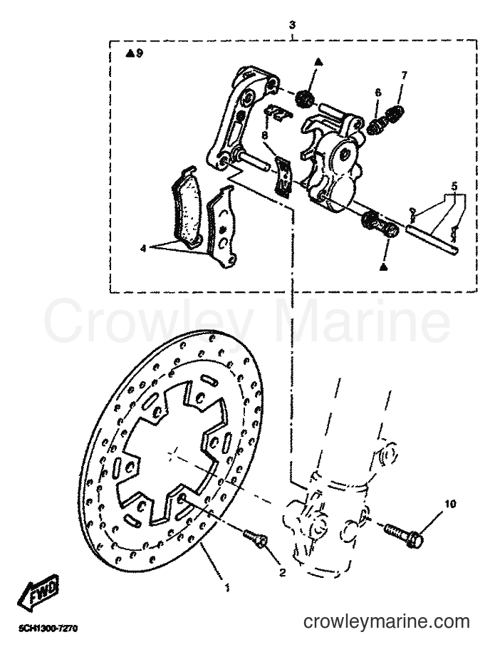 2001 Dirt Bike TT600R - TT600R (5CH4) [040] - FRONT BRAKE CALIPER