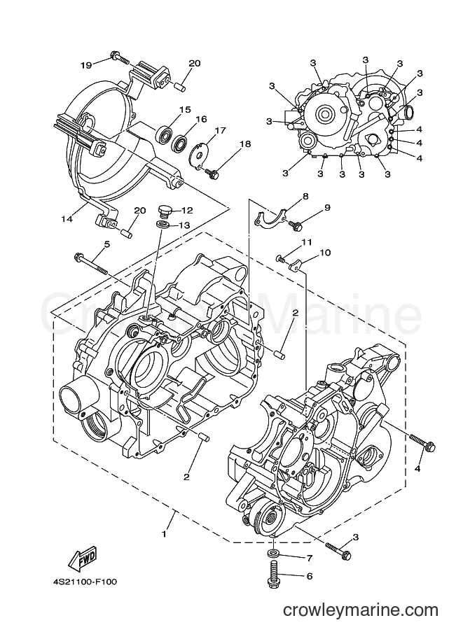 Yamaha Motors YFM350FWAN (4S2D) [010] - CRANKCASE