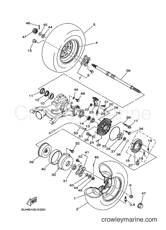 2006 ATV YFM350FWA - YFM350FWA (5UHC) [010] - REAR WHEEL