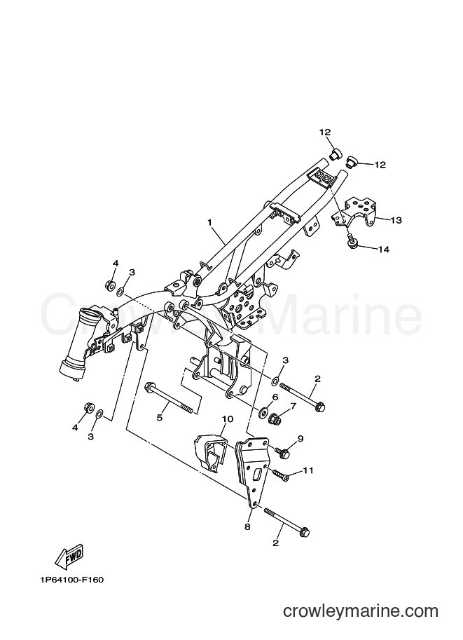 2009 Dirt Bike TT-R50E - TT-R50E (1P6D) [010] - FRAME