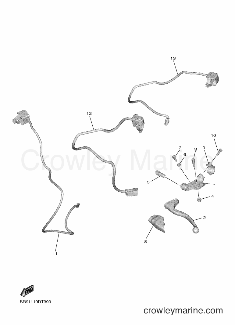 2018 Dirt Bike YZ450F - YZ450F (BR92) [010] - HANDLE SWITCH & LEVER