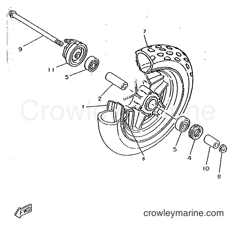 1997 Scooter CW50RSX - CW50RSX (4YF1) [999] - FRONT WHEEL