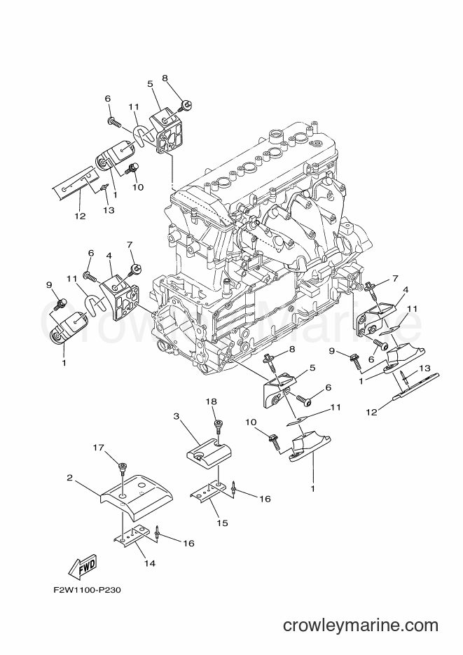 Yamaha Motors VC1800-T (F4E5) [030] - ENGINE MOUNT