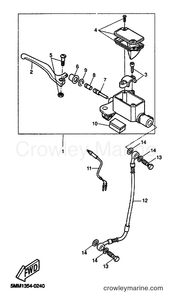 Yamaha Motors CW50 (5MN1) [040] - FRONT MASTER CYLINDER
