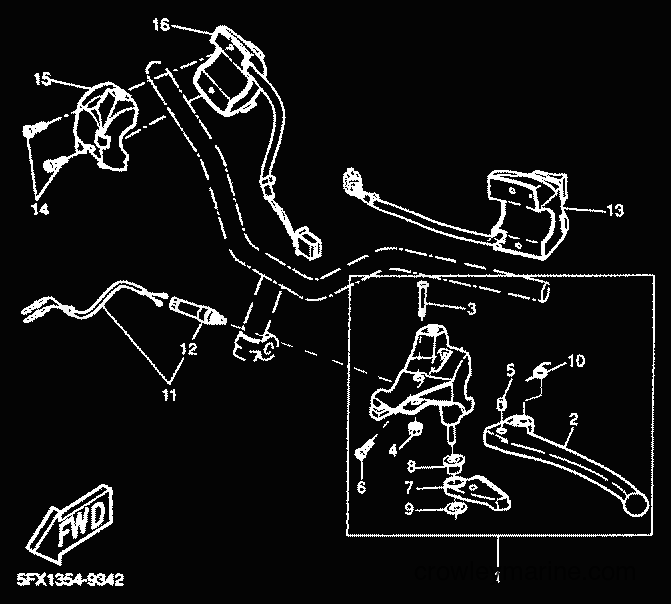 Yamaha Motors CW50RS (5FXM) [050] - HANDLE SWITCH & LEVER