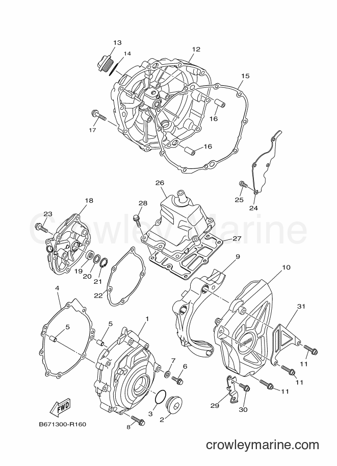 2016 Street Bike MTN1000 - MTN1000 (B671) [010] - CRANKCASE COVER 1