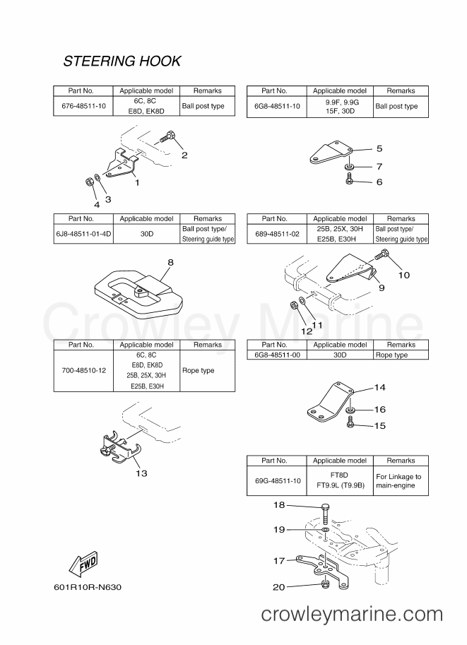 Yamaha Motors RIGGING REMOCON-2014 (601R) [010] - STEERING HOOK 3