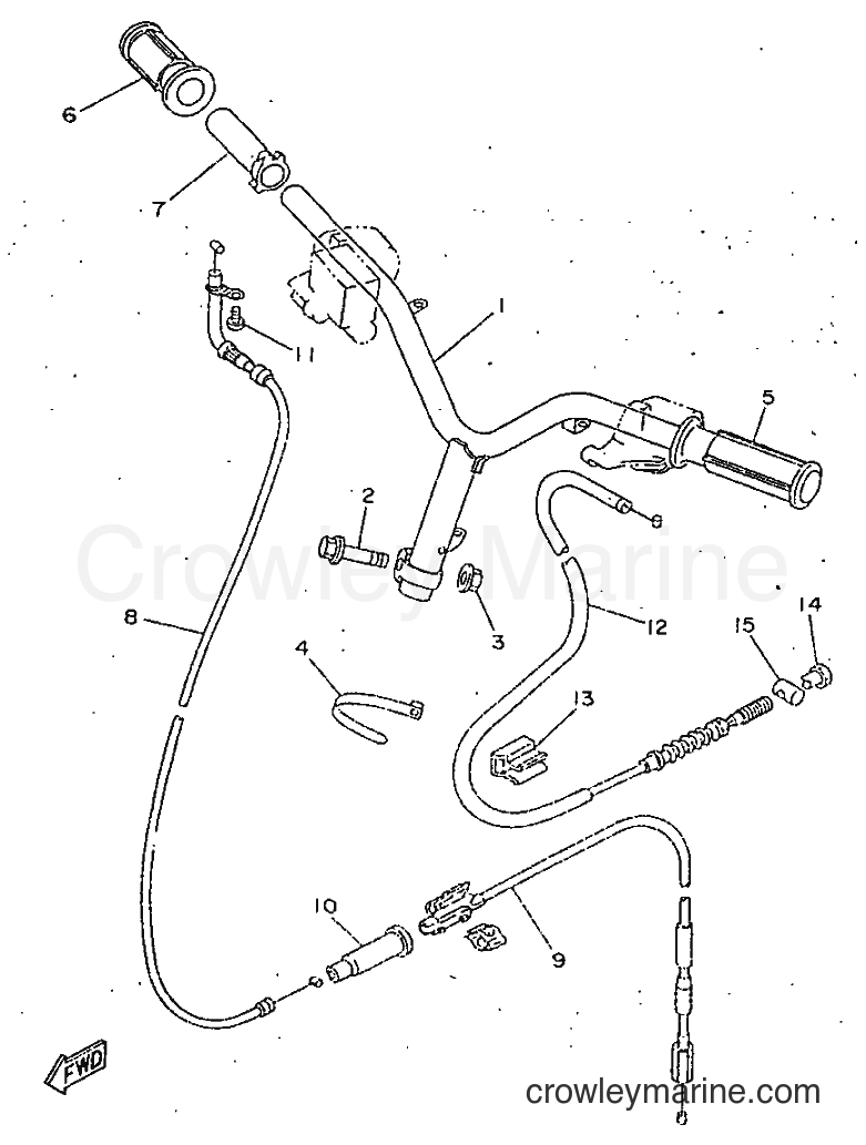 Yamaha Motors YA50N (3UG2) [999] - STEERING HANDLE & CABLE