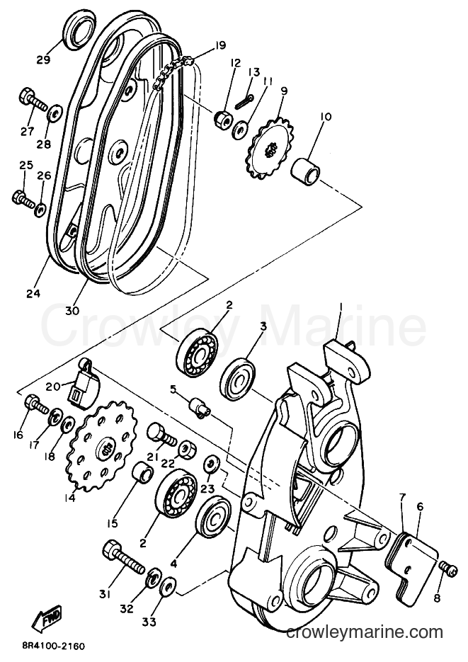 1992 Snowmobile BR250TF - BR250TF (86D4) [010] - TRACK DRIVE 2