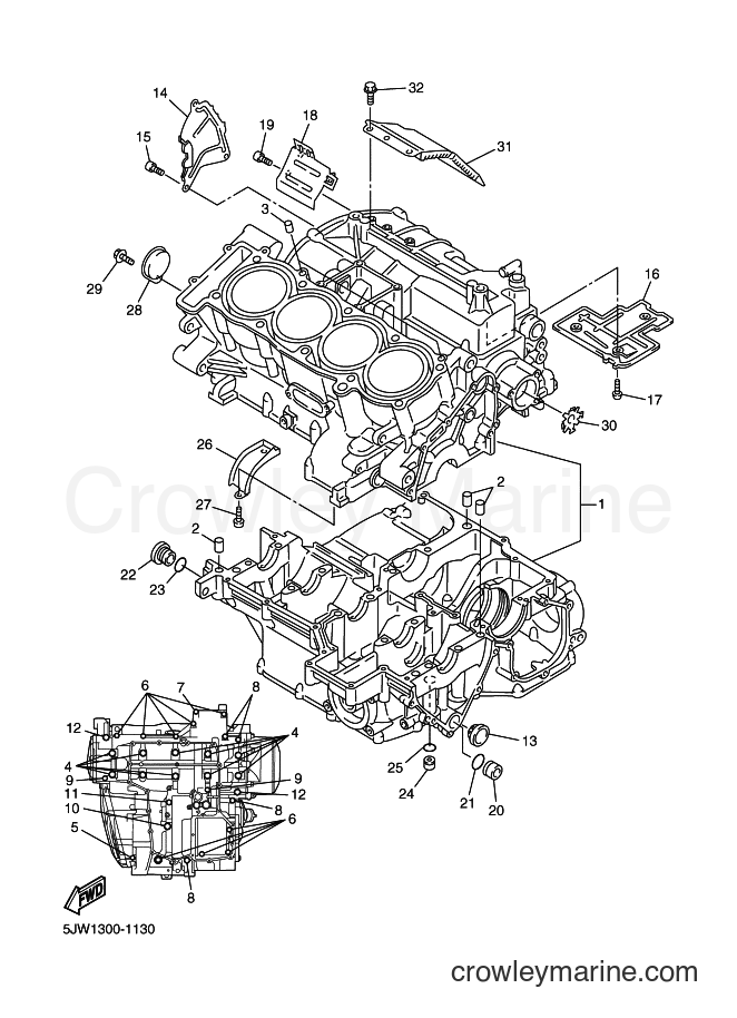 2001 Sport Bike FJR1300 - FJR1300 (5JW1) [101] - CRANKCASE