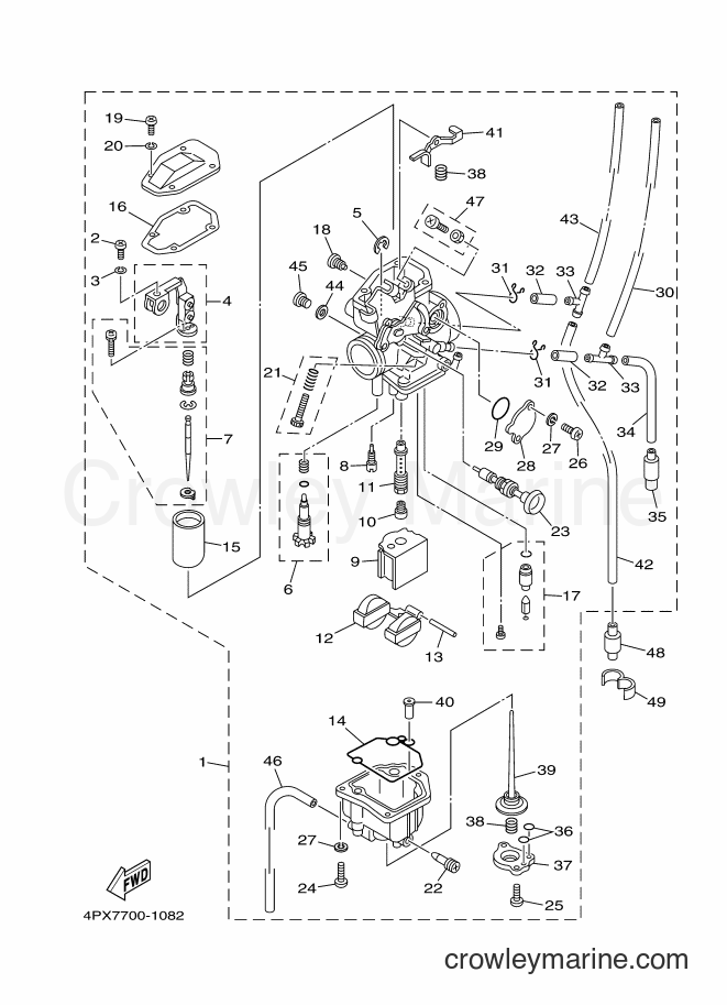 2005 Dirt Bike TT250R - TT250R (4PXB) [010] - CARBURETOR