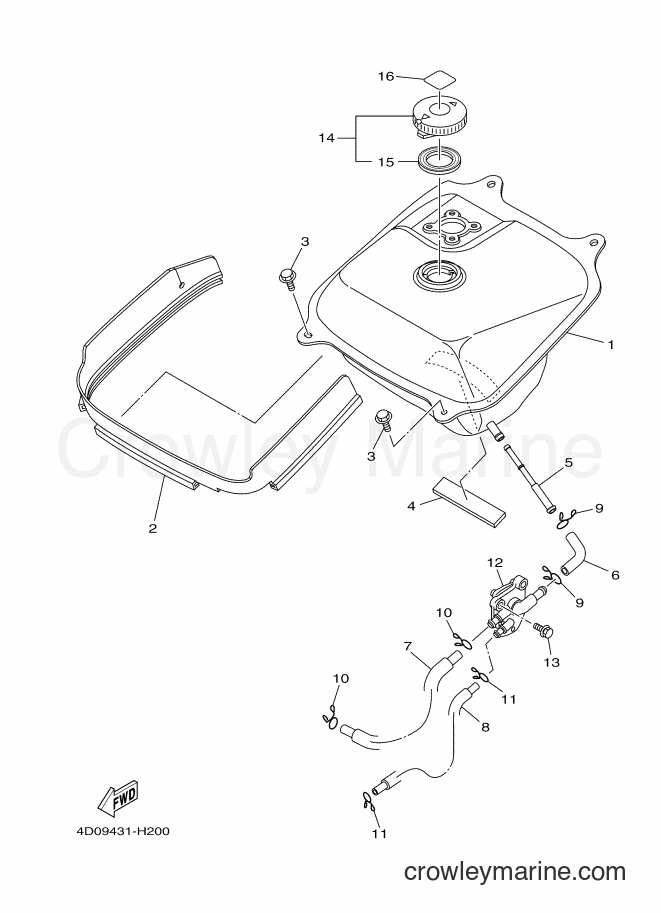 2012 Scooter AF115S - AF115S (20B7) [010] - FUEL TANK