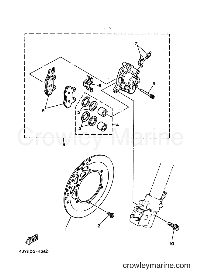 1994 Dirt Bike YZ125 - YZ125 (4JY1) [999] - FRONT BRAKE CALIPER