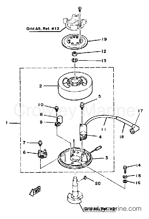 Yamaha Motors 2SK - FLYWHEEL MAGNETO