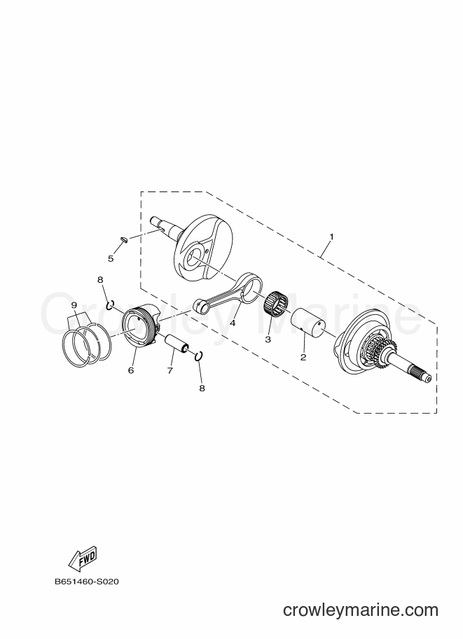 2018 Street Bike GDR155 - GDR155 (B65E) [010] - CRANKSHAFT & PISTON