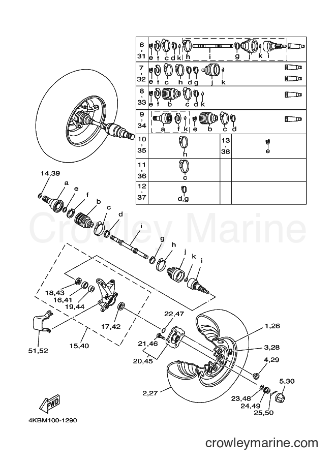 2001 ATV YFM350FW-X - YFM350FW-X (4KBP) [020] - FRONT WHEEL