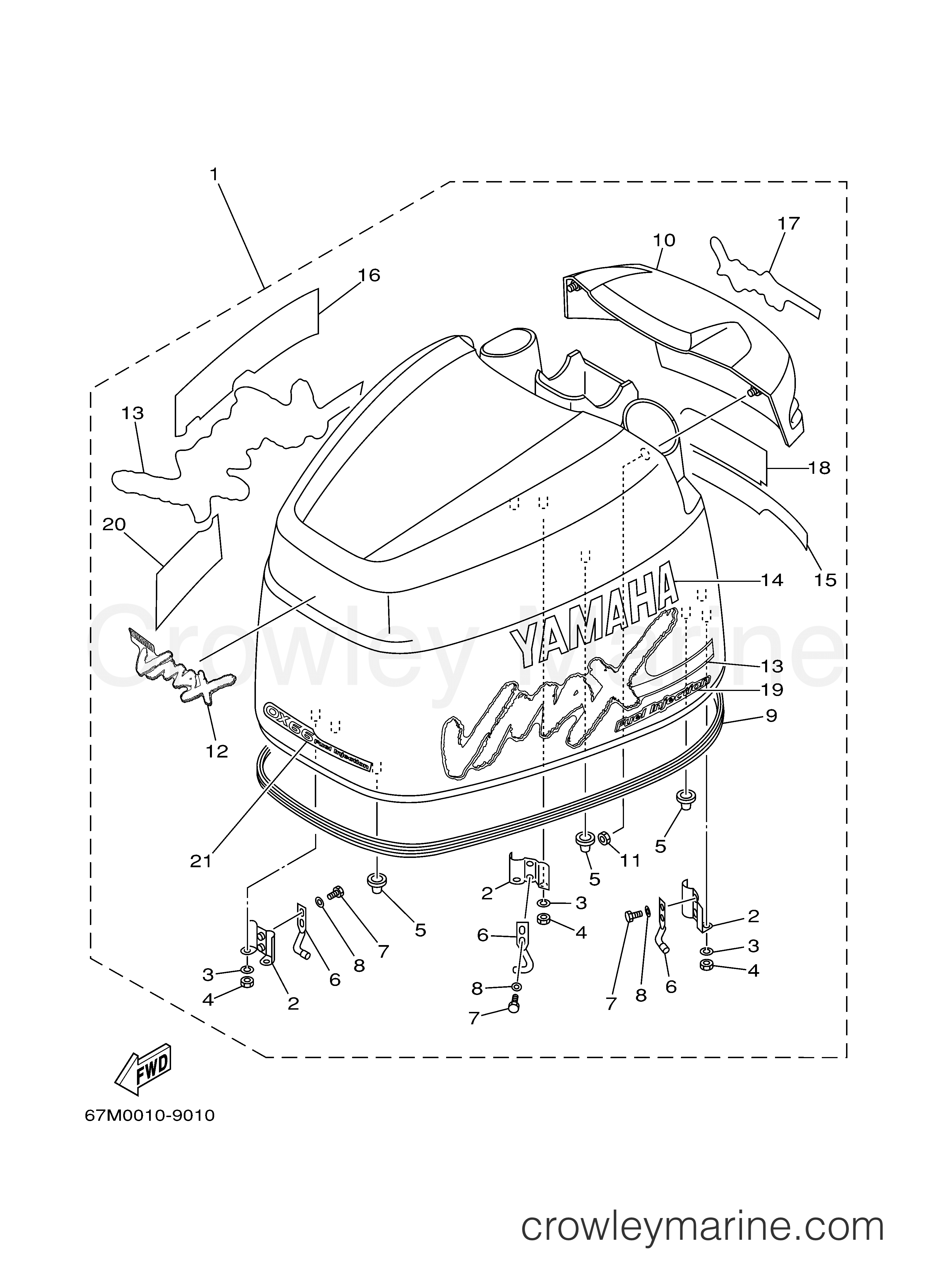 Yamaha Motors VX150TLRY - TOP COWLING