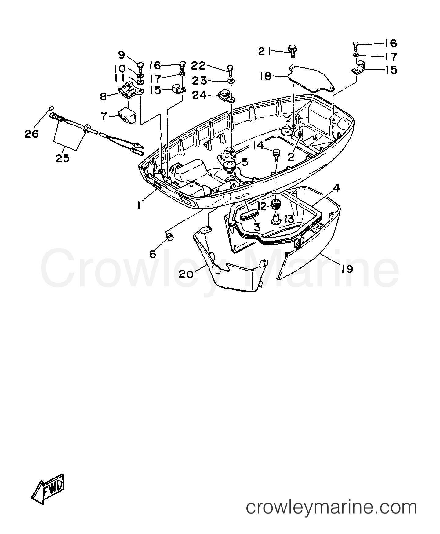 Yamaha Motors E48MLHV - BOTTOM COWLING