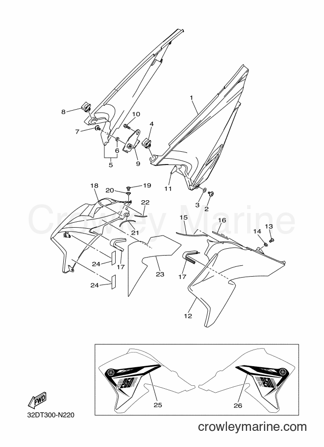 2014 Dirt Bike WR250R - WR250R (32DT) [010] - SIDE COVER