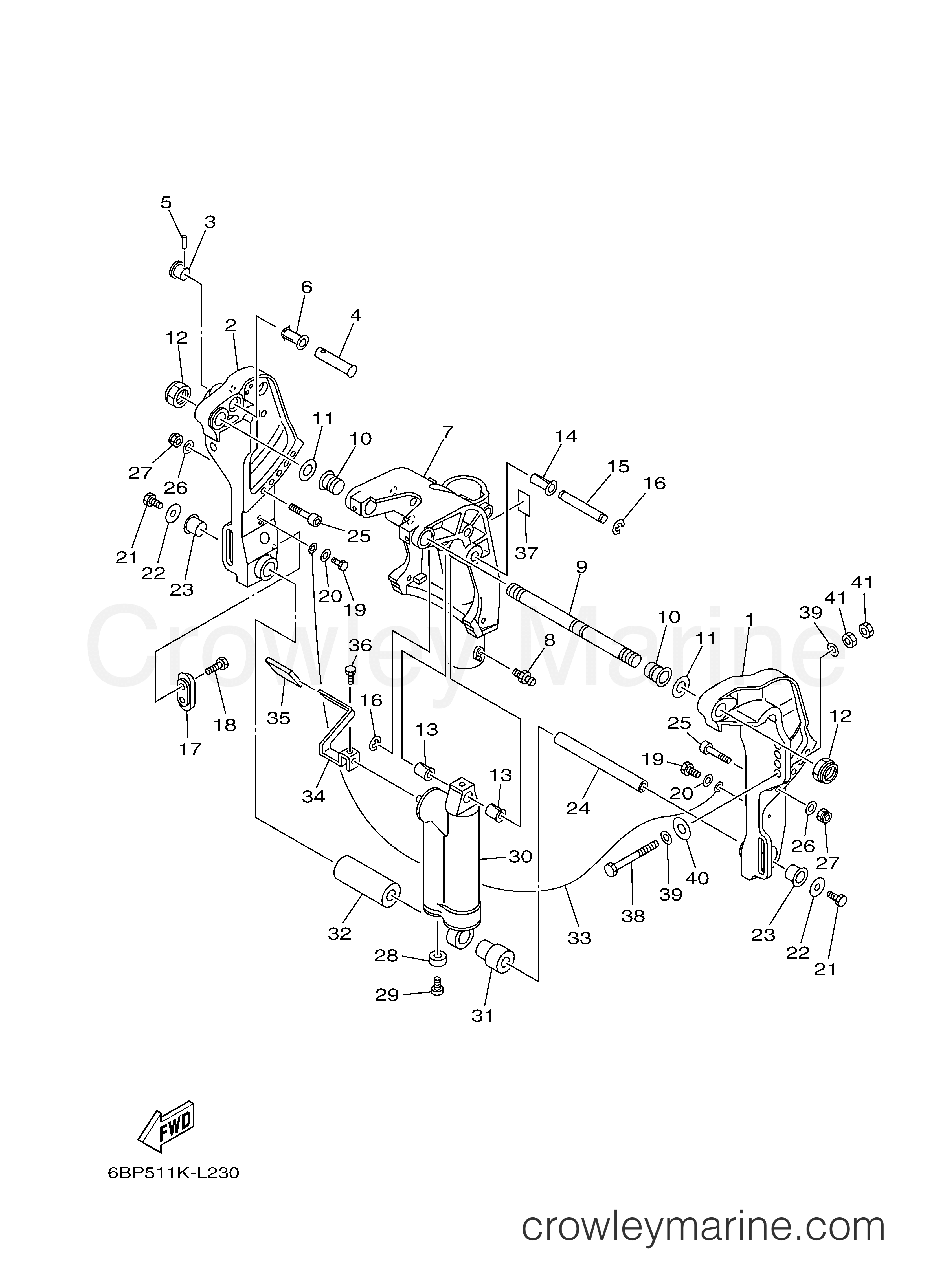 Yamaha Motors F25LEHB - BRACKET 1