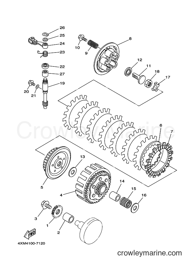 Yamaha Motors YZ80 (4XM2) [020] - CLUTCH