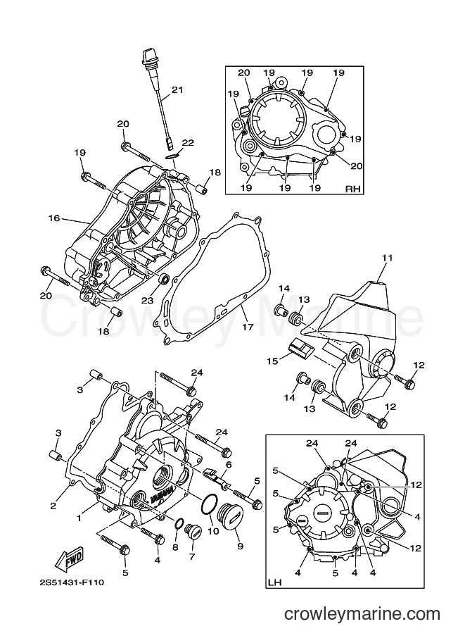 2012 Scooter T135F - T135F (2S58) [010] - CRANKCASE COVER 1