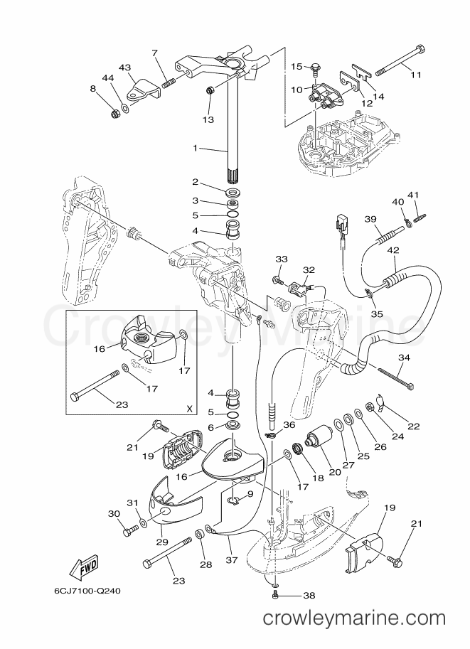 Yamaha Motors F70XA-2017 (6CJ8) [080] - BRACKET 2