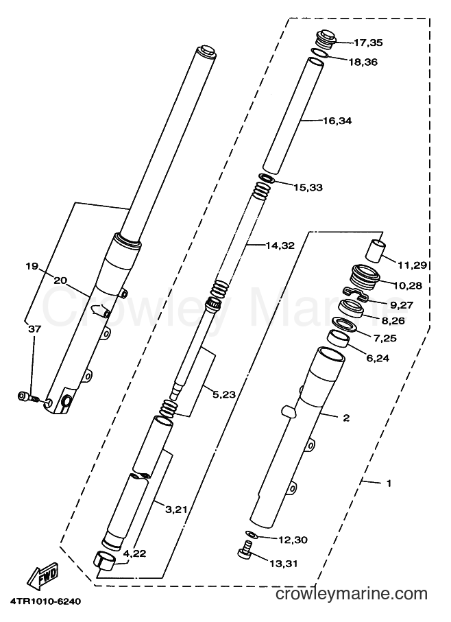 Yamaha Motors XVS650 (4VR1) [010] - FRONT FORK