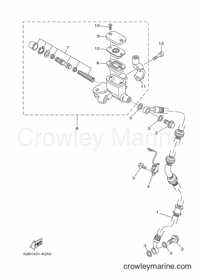Yamaha Motors XC115S (52B5) [010] - FRONT MASTER CYLINDER