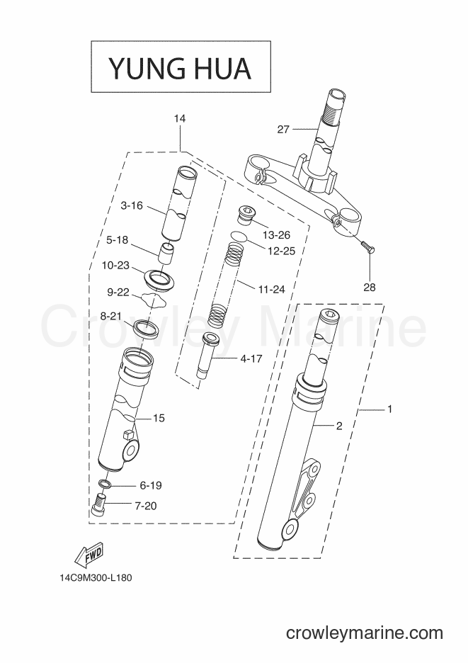 Yamaha Motors CW50LN (14C9) [020] - FRONT FORK