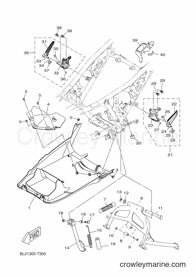 2018 Scooter YP125RA - YP125RA (BL21) [060] - STAND & FOOTREST