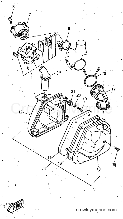 1997 Scooter YQ50 - YQ50 (5CK1) [999] - INTAKE