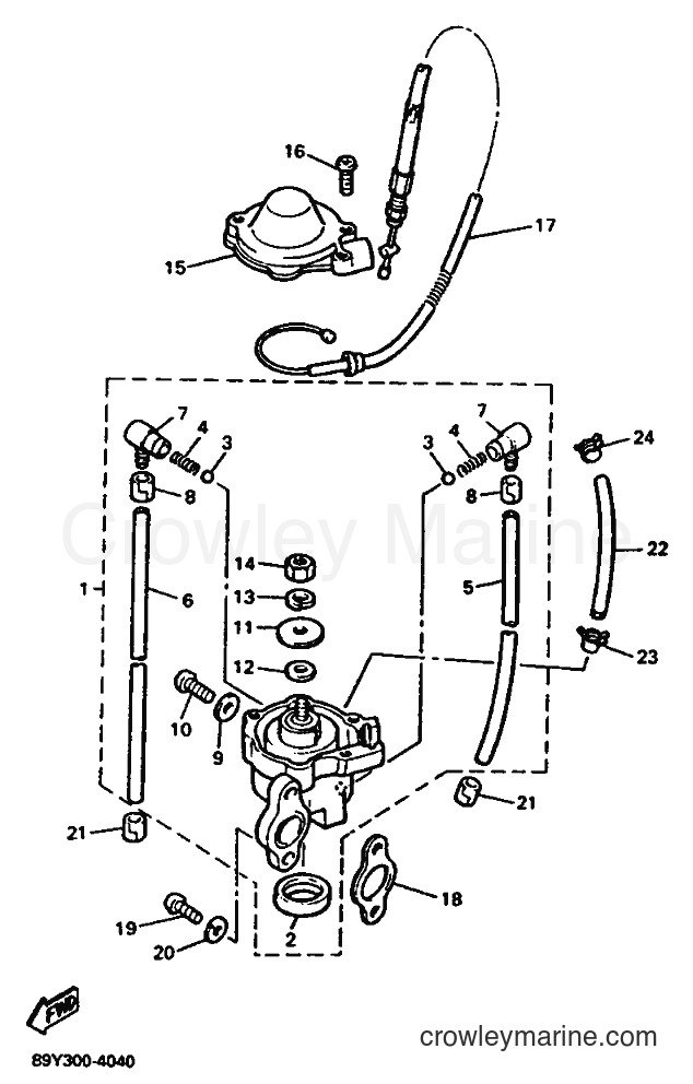 1995 Snowmobile ET410TR - ET410TR (89Y4) [010] - OIL PUMP