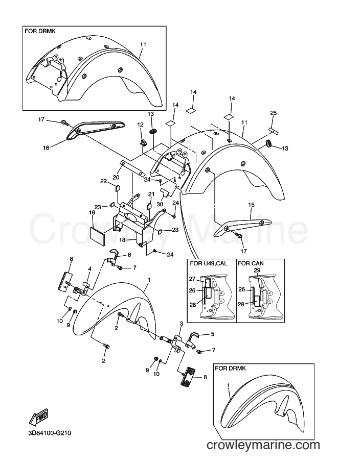 Yamaha Motors XVS1300A (3D86) [010] - FENDER